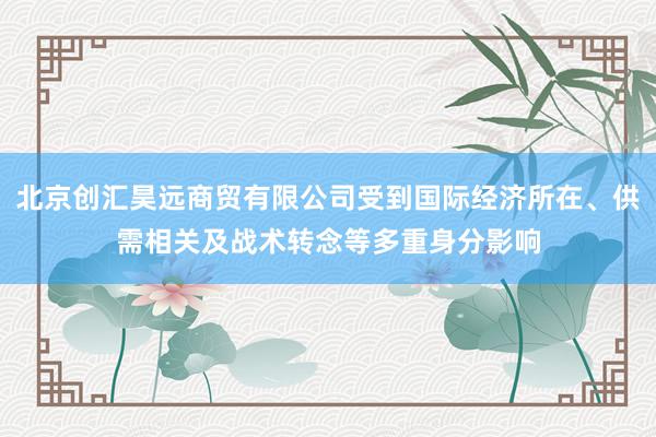 北京创汇昊远商贸有限公司受到国际经济所在、供需相关及战术转念等多重身分影响